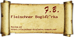 Fleischner Boglárka névjegykártya