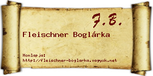 Fleischner Boglárka névjegykártya