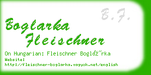 boglarka fleischner business card